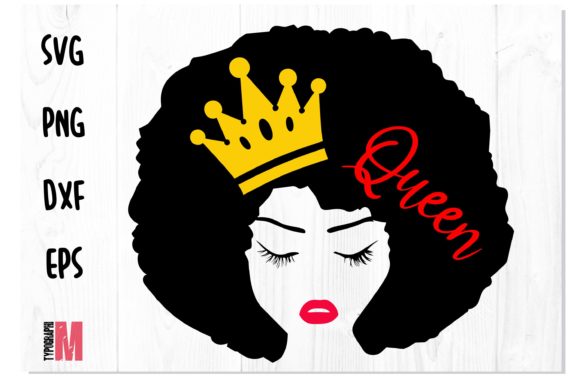 African American Woman Queen SVG