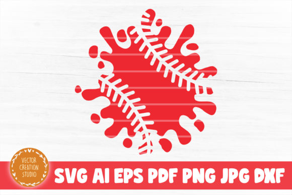 Baseball Splash Svg Cut File