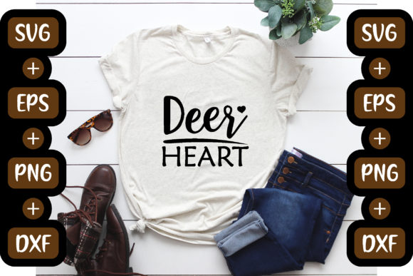 Happy Valentine Svg Design, Deer Heart