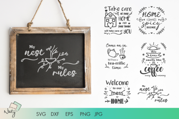 Home Quotes and Illustrations SVG DXF