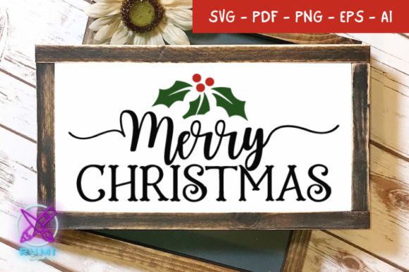 Merry Christmas Farmhouse Sign SVG