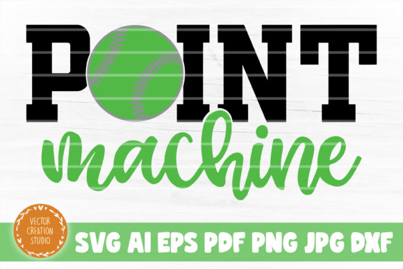 Point Machine Softball SVG Cut File