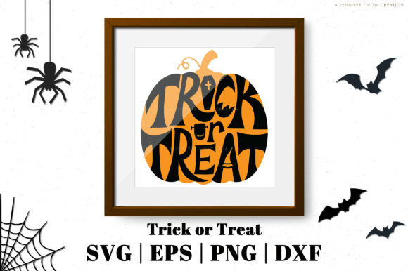 Trick or Treat Pumpkin Shape SVG